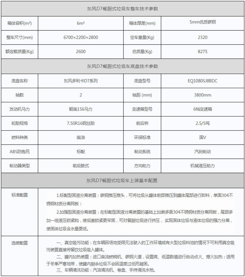 餐廚垃圾車(chē)參數(shù)